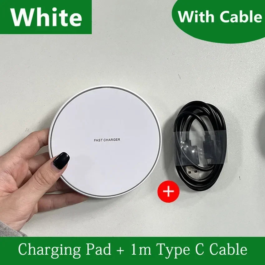 Wireless Charger Mobile Phone Charger Pad Stand For iPhone 16 15 14 13 12 11 Pro Max Samsung Xiaomi Fast Charging Dock Station