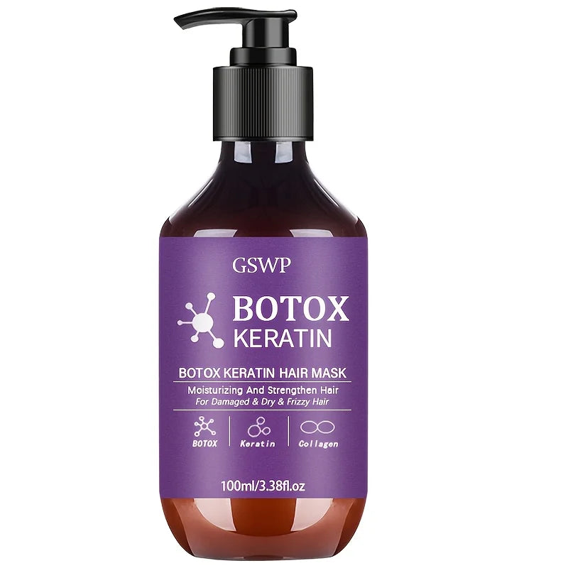GSWP Botox Keratin Hair Mask, moisturizes and strengthens damaged hair, reduces frizz, split ends and tangles.100ml/200ml