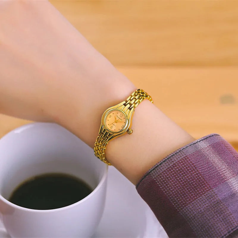 Simple Elegant Small Women's Watches Luxury Brand Gold Wrist Watches for Women Ladies Quartz Watches for Girls Montre Femme