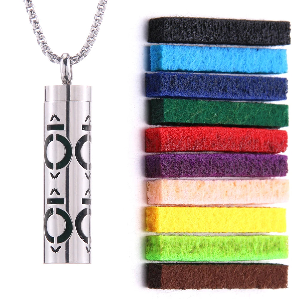 Aromatherapy Necklace Diffuser Pendant 316L Stainless Steel Locket Aroma Perfume Oils Essential Oil Diffuser Pendant Necklace