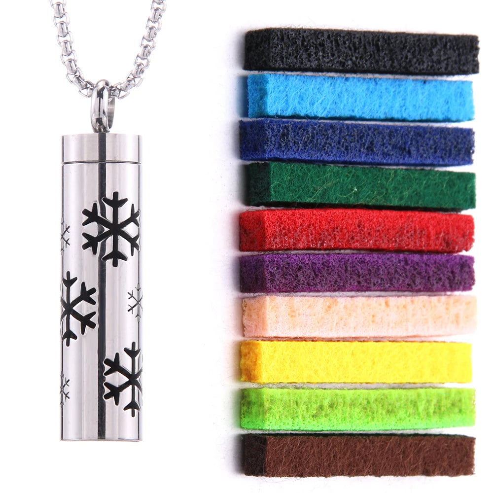 Aromatherapy Necklace Diffuser Pendant 316L Stainless Steel Locket Aroma Perfume Oils Essential Oil Diffuser Pendant Necklace