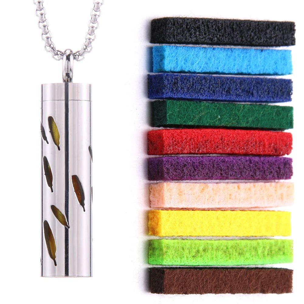 Aromatherapy Necklace Diffuser Pendant 316L Stainless Steel Locket Aroma Perfume Oils Essential Oil Diffuser Pendant Necklace