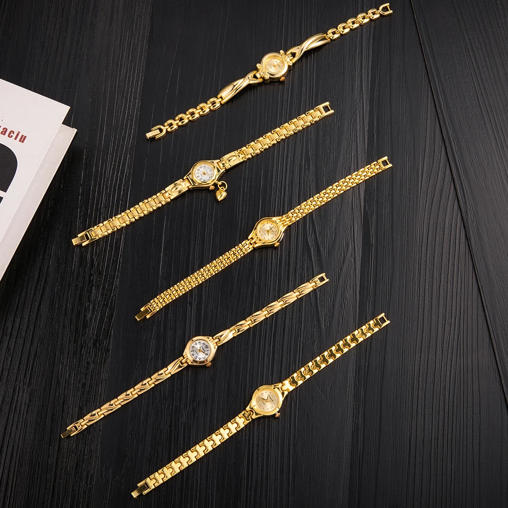 Simple Elegant Small Women's Watches Luxury Brand Gold Wrist Watches for Women Ladies Quartz Watches for Girls Montre Femme