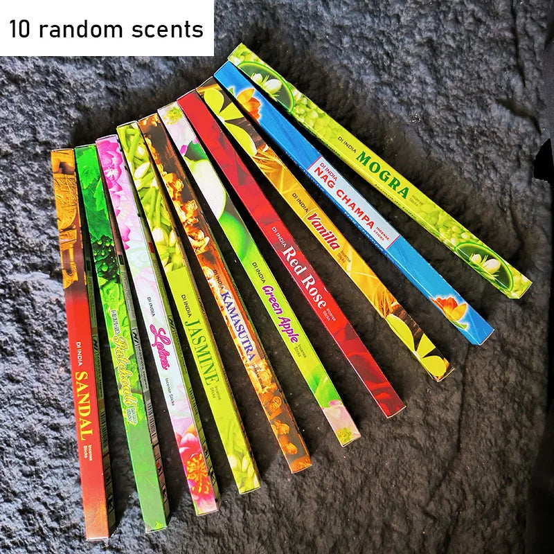4/10/25 Small Boxes Natural India Incense Sticks Sandalwood Tibetan Lavender Scents for Home Opium Fragrance Meditation
