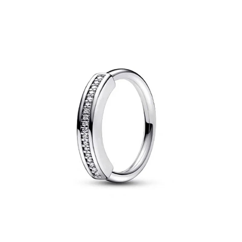 New 925 Silver Heart-Shaped,Floral,Square Ring Suitable for Exquisite High-Quality Jewelry for Women at Wedding Parties