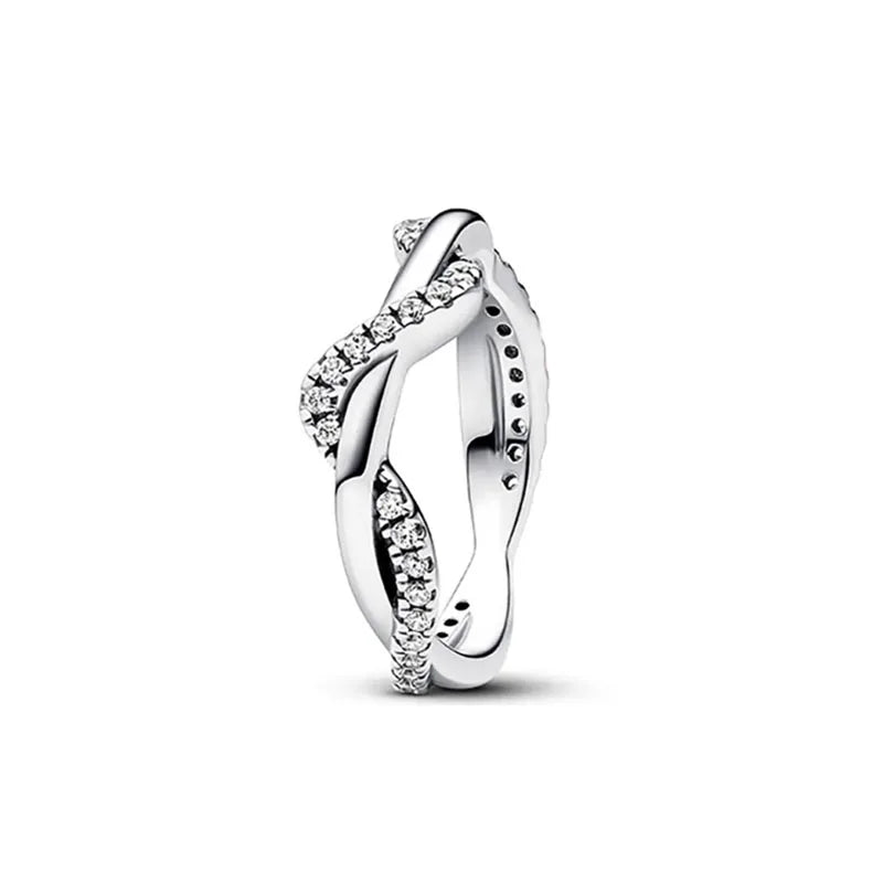 New 925 Silver Heart-Shaped,Floral,Square Ring Suitable for Exquisite High-Quality Jewelry for Women at Wedding Parties