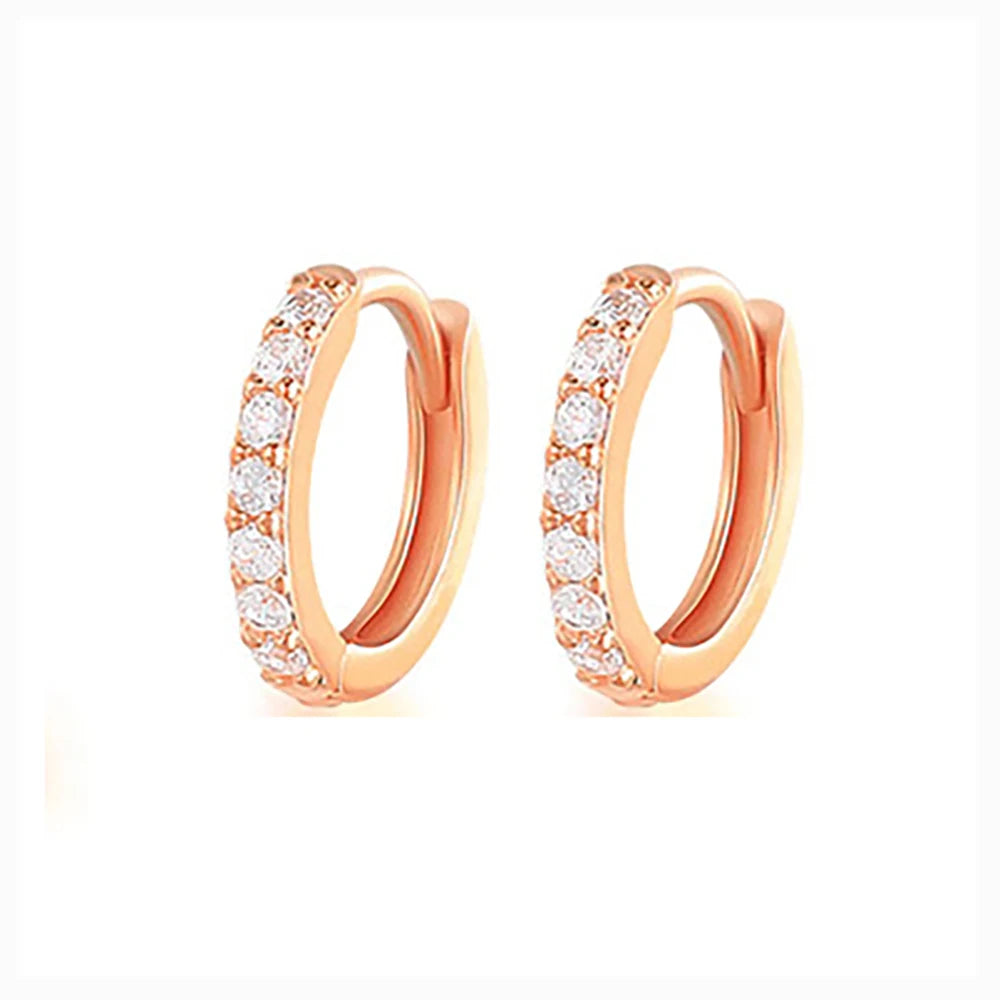 2Pcs Rainbow Little Huggies Stainless Steel Hoop Earrings Tiny Rings