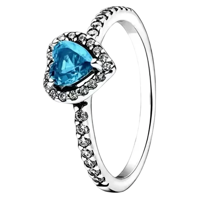 2025 New 925 Silver Red Pink, Purple,green Heart-shaped Rings Are Suitable For Delicate For Women At Wedding Parties Jewelry
