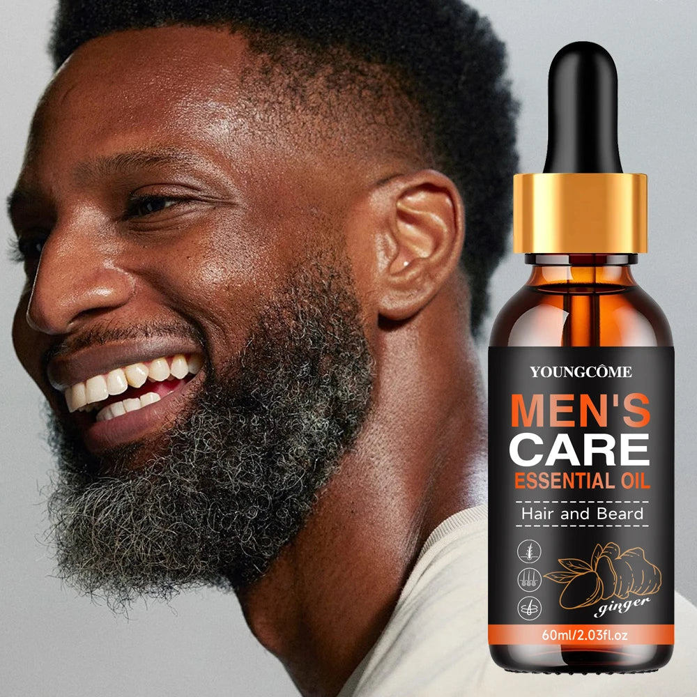 Men Beard Essential Oil Increase Moisturize Soft Smooth Nourish Thicken For Grooming Hair Facial Care Beard Growth Oil Care