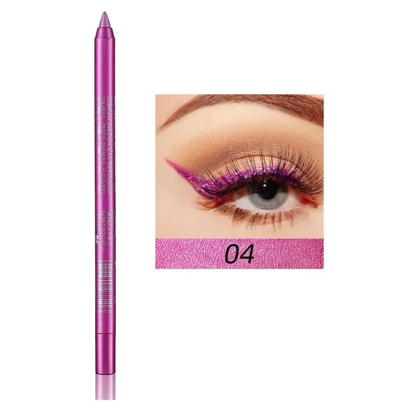 17 Colors Pearlescent Eyeliner Pencil Colorful Waterproof Long-lasting Matte Smooth Easy Wear Eyeshadow Eyeliner Pen Eyes Makeup
