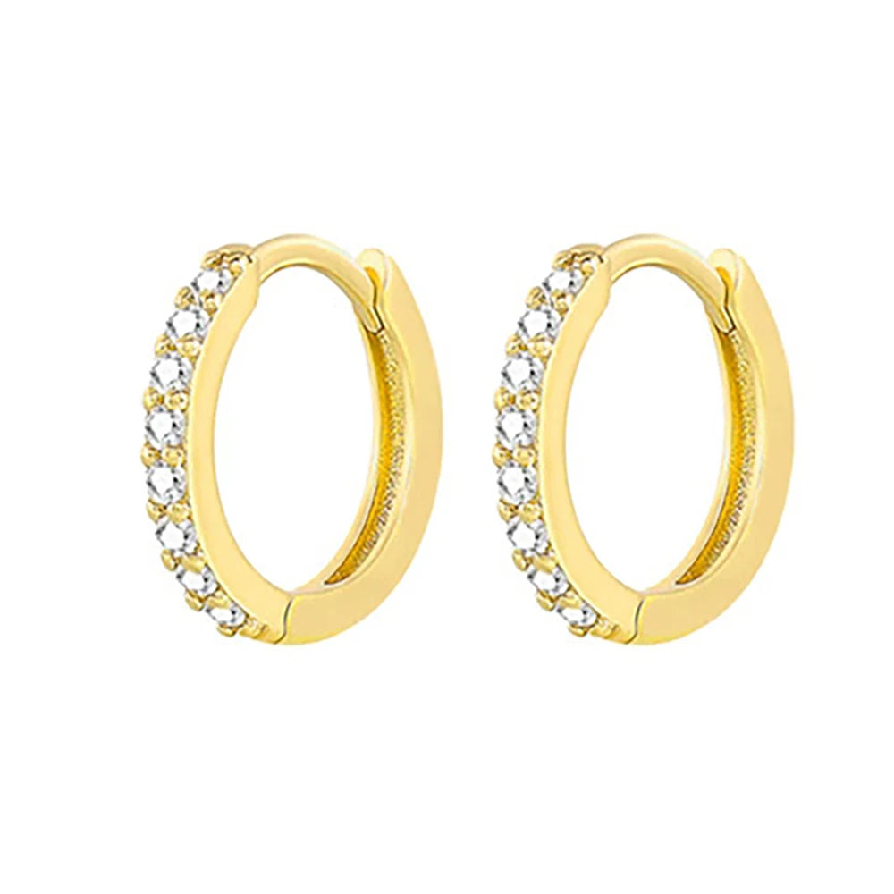 2Pcs Rainbow Little Huggies Stainless Steel Hoop Earrings Tiny Rings