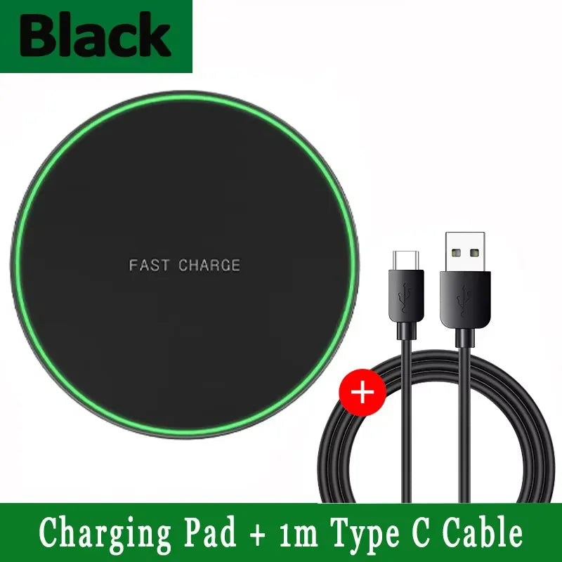Wireless Charger Mobile Phone Charger Pad Stand For iPhone 16 15 14 13 12 11 Pro Max Samsung Xiaomi Fast Charging Dock Station