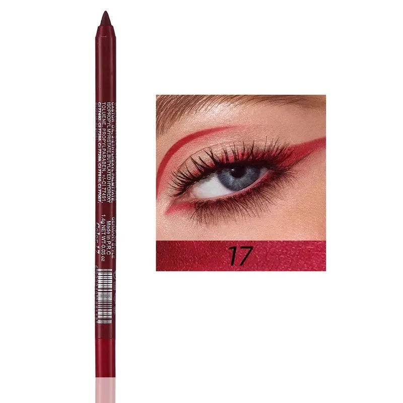 17 Colors Pearlescent Eyeliner Pencil Colorful Waterproof Long-lasting Matte Smooth Easy Wear Eyeshadow Eyeliner Pen Eyes Makeup