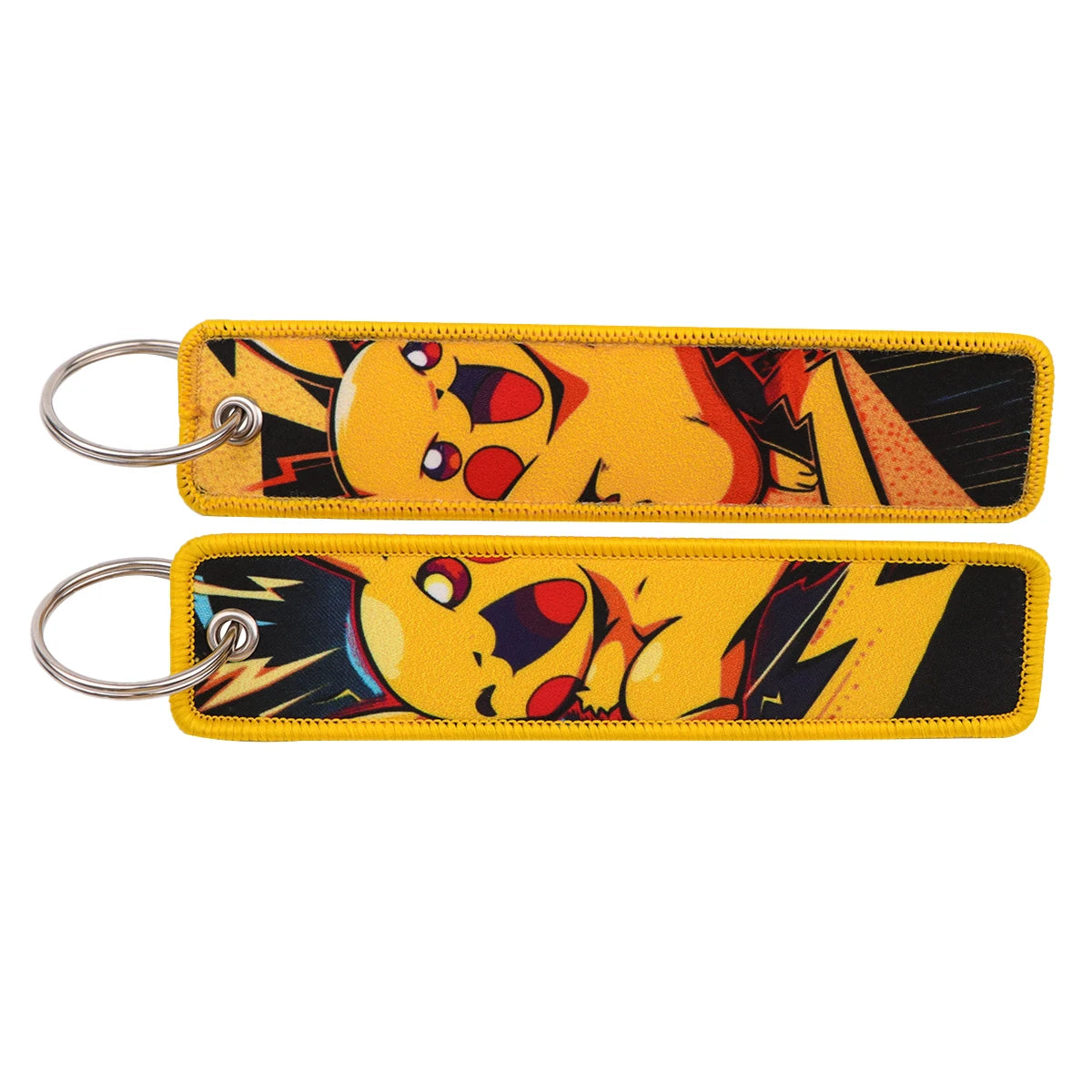 Japanese Anime Elf Monsters Keychain for Cars Backpack Key Holders Embroidery Keyrings Key Tag Jet Tag Accessories Gifts 1pcs