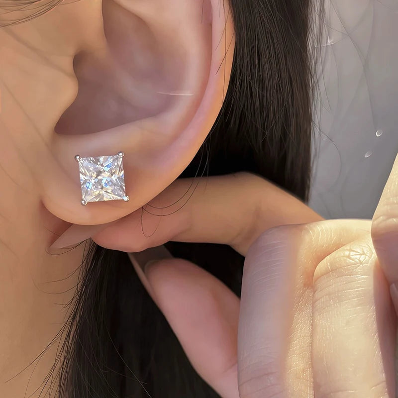 Marquise Cut Moissanite Earrings D VVS1 S925 Silver Plated with GRA Certificate Ladies Earrings Exquisite Wedding Jewelry