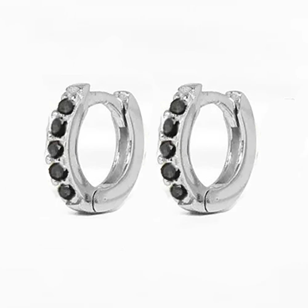2Pcs Rainbow Little Huggies Stainless Steel Hoop Earrings Tiny Rings
