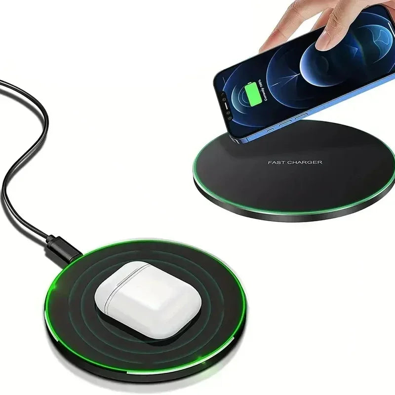 Wireless Charger Mobile Phone Charger Pad Stand For iPhone 16 15 14 13 12 11 Pro Max Samsung Xiaomi Fast Charging Dock Station