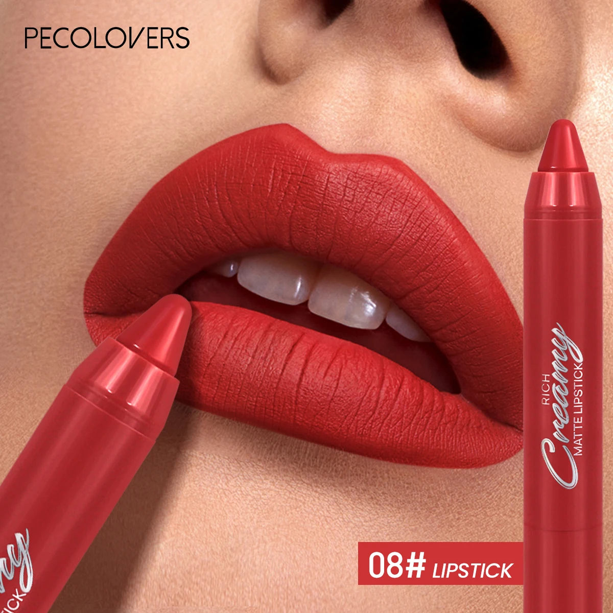 Multiple Colors Matte Lip Liner, Use As Lip Liner and Lipstick, Easy To Accurately Apply, Waterproof Long-lasting Non-stick