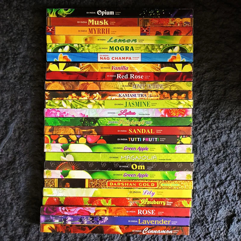 4/10/25 Small Boxes Natural India Incense Sticks Sandalwood Tibetan Lavender Scents for Home Opium Fragrance Meditation