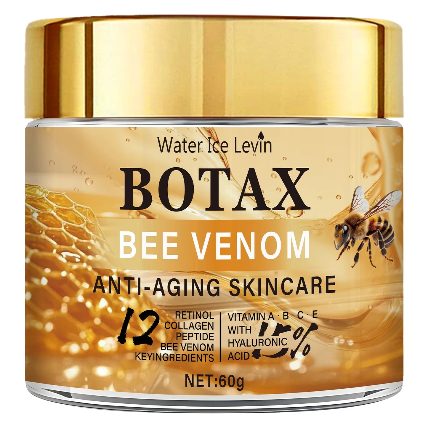 "Botax" Bee Venom Cream - Deep Wrinkle Treatment, Skin Rejuvenation & Firming Action with Collagen Water Ice Levin. 60g.