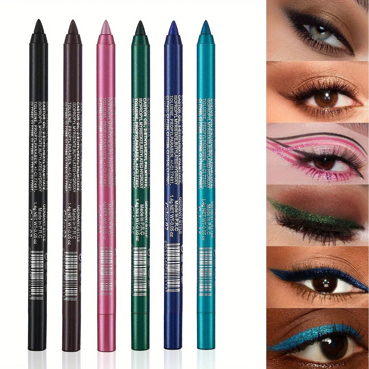 17 Colors Pearlescent Eyeliner Pencil Colorful Waterproof Long-lasting Matte Smooth Easy Wear Eyeshadow Eyeliner Pen Eyes Makeup