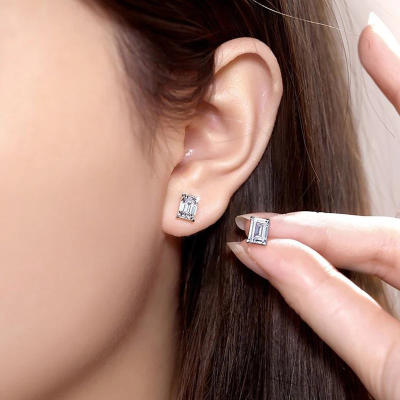 Marquise Cut Moissanite Earrings D VVS1 S925 Silver Plated with GRA Certificate Ladies Earrings Exquisite Wedding Jewelry