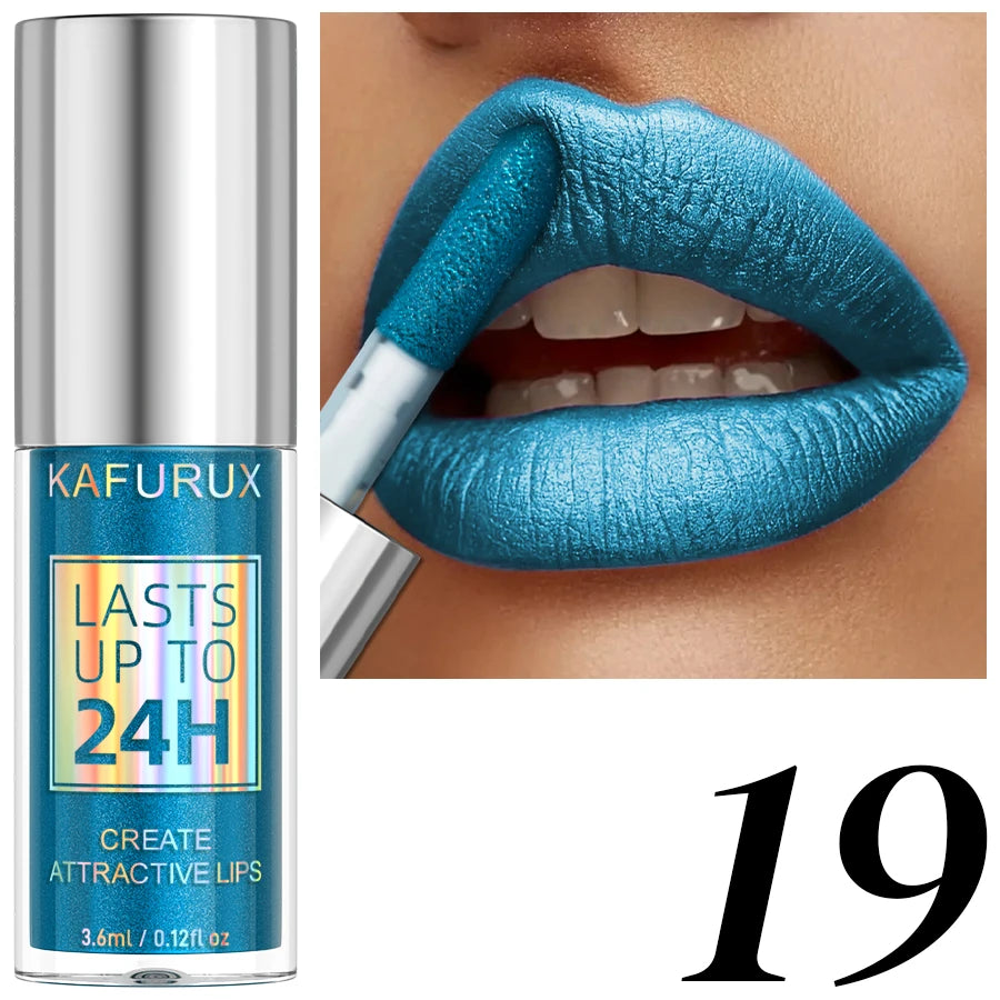 20-colors Glitter Lip Glaze Waterproof Diamond Shimmer Lip Gloss Sparkling Liquid Lipstick Long Lasting Lip Makeup for Women Gif