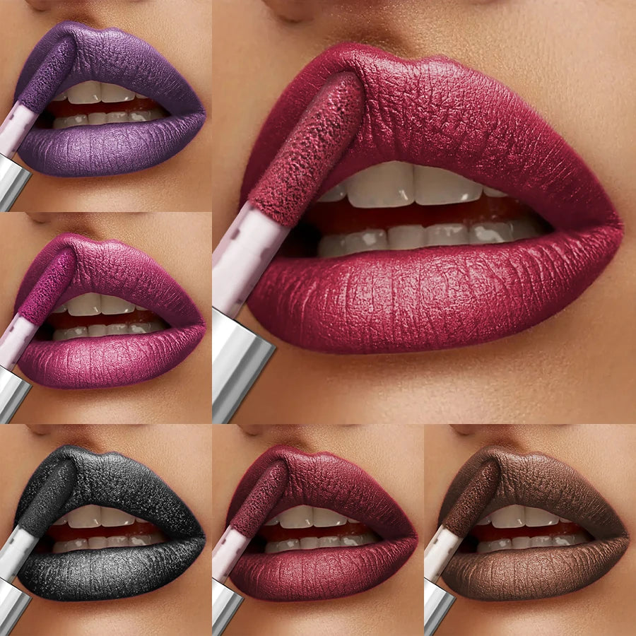 20-colors Glitter Lip Glaze Waterproof Diamond Shimmer Lip Gloss Sparkling Liquid Lipstick Long Lasting Lip Makeup for Women Gif