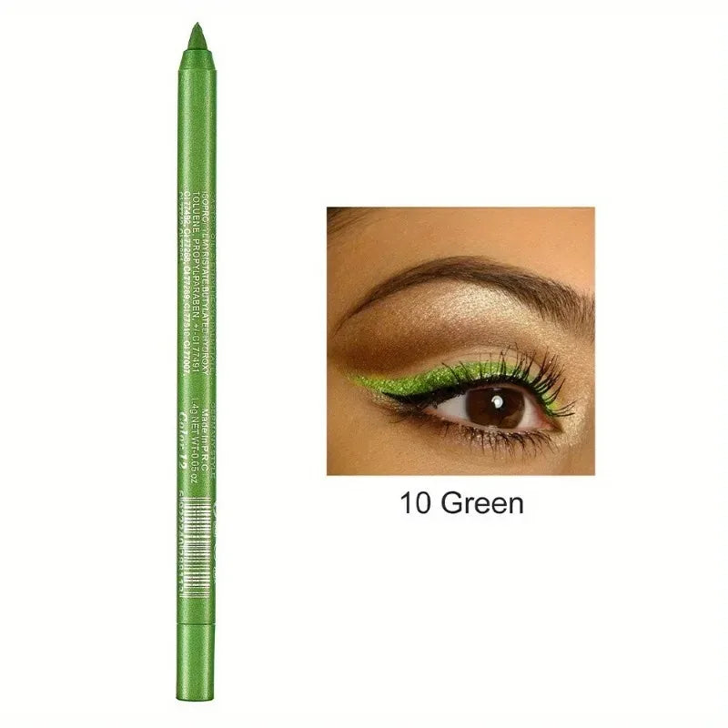 17 Colors Pearlescent Eyeliner Pencil Colorful Waterproof Long-lasting Matte Smooth Easy Wear Eyeshadow Eyeliner Pen Eyes Makeup