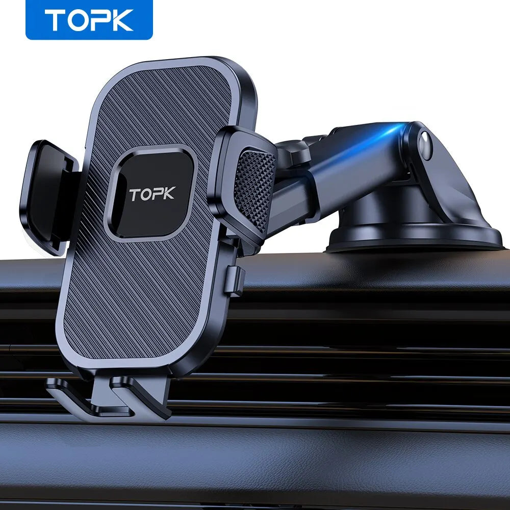 TOPK Car Phone Holder Gravity Stand for iPhone Xiaomi Samsung Car Mobile Support for Dashboard Windshield Air Vent Phone Mount