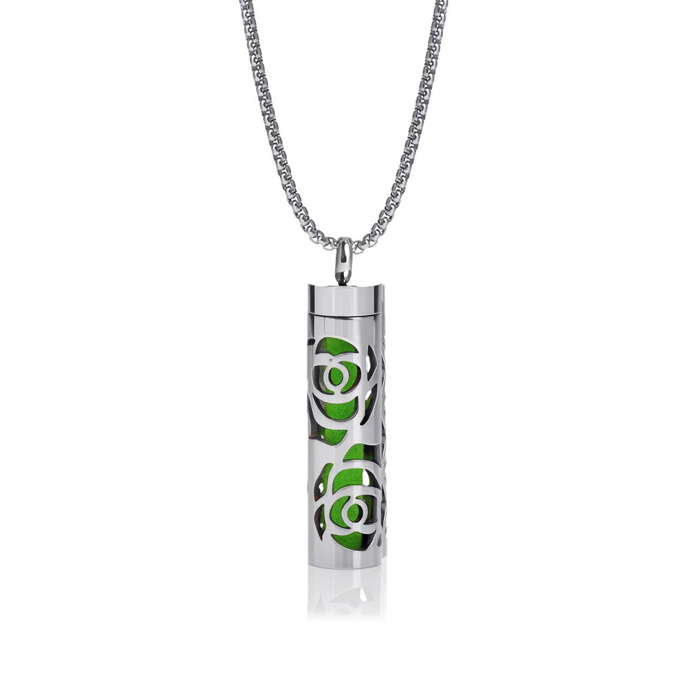 Aromatherapy Necklace Diffuser Pendant 316L Stainless Steel Locket Aroma Perfume Oils Essential Oil Diffuser Pendant Necklace
