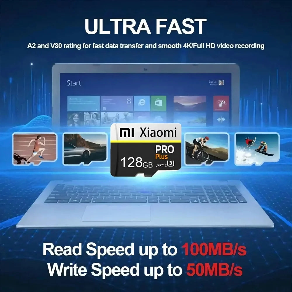 SD Card 512GB Extreme Speed Xiaomi Micro TF Card 256GB SD Memory Card A2 Cartao De Memoria 128GB For Lenovo Surveillance Devices