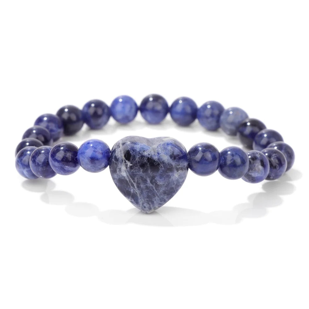 Natural Stone Charm Bracelets For Women Men Amethysts Lapis Lazuli Labradorite White Howlite Elastic Bracelet Jewelry