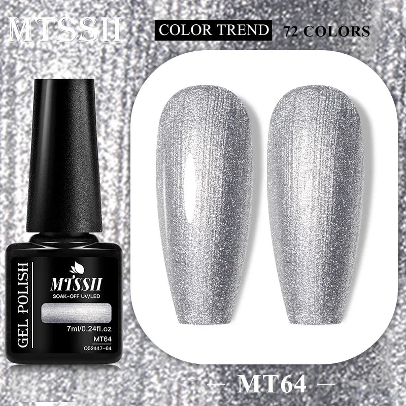 MTSSII 72 Colors 7ml Colorful Gel Nail Polish Nail Supplies Semi Permanent Nail Art Manicure Soak Off LED UV Gel Nail Varnish