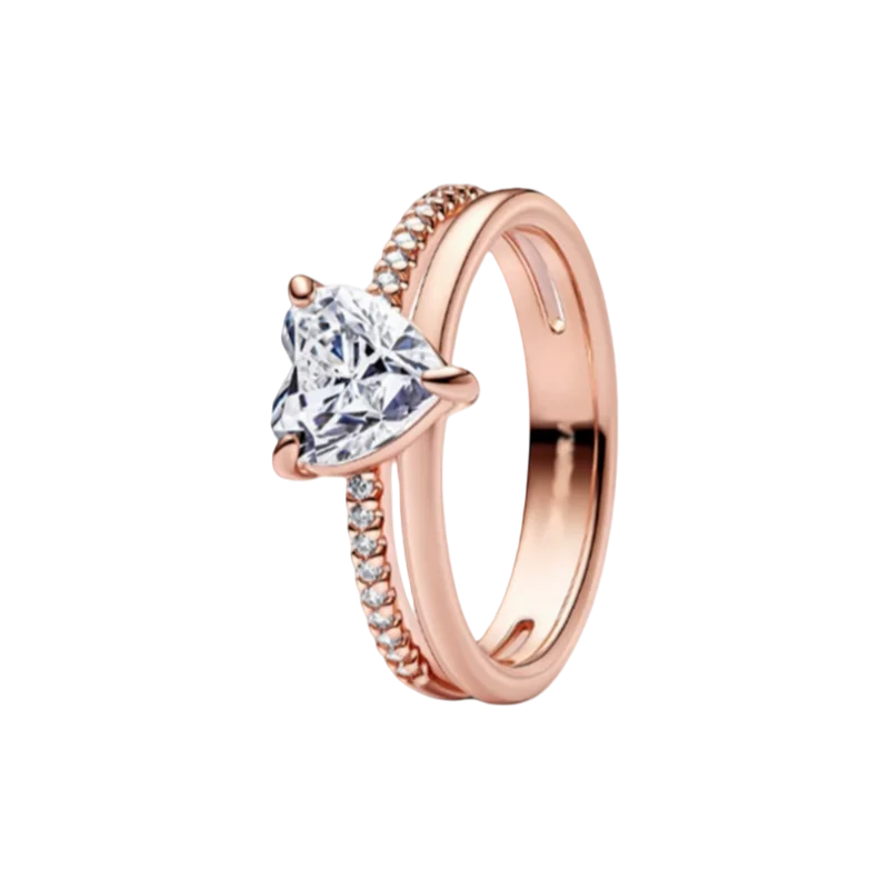 2025 New 925 Silver Red Pink, Purple,green Heart-shaped Rings Are Suitable For Delicate For Women At Wedding Parties Jewelry