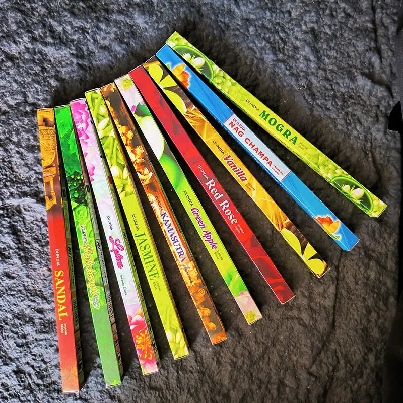4/10/25 Small Boxes Natural India Incense Sticks Sandalwood Tibetan Lavender Scents for Home Opium Fragrance Meditation