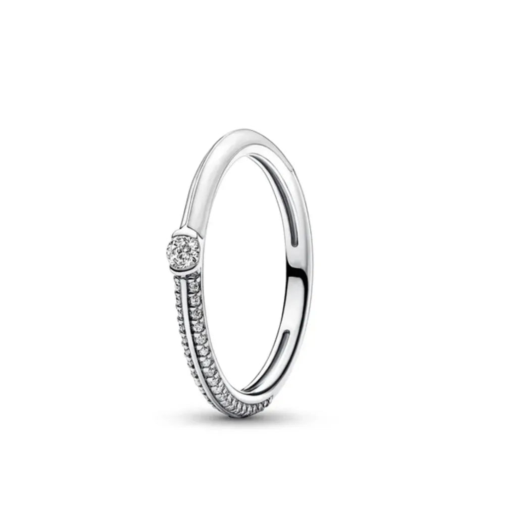 New 925 Silver Heart-Shaped,Floral,Square Ring Suitable for Exquisite High-Quality Jewelry for Women at Wedding Parties
