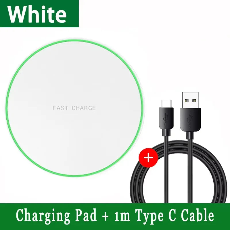 Wireless Charger Mobile Phone Charger Pad Stand For iPhone 16 15 14 13 12 11 Pro Max Samsung Xiaomi Fast Charging Dock Station