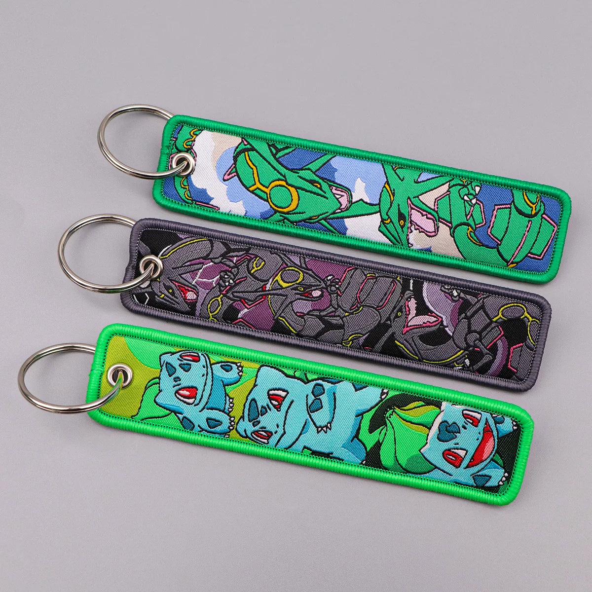 Japanese Anime Elf Monsters Keychain for Cars Backpack Key Holders Embroidery Keyrings Key Tag Jet Tag Accessories Gifts 1pcs