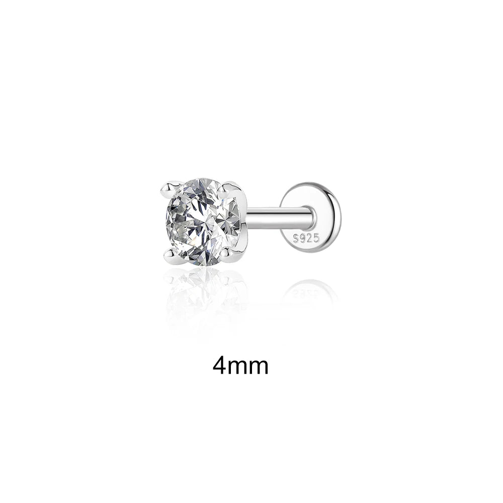 CANNER 0.5-1.2 Carat D Color Moissanite Ear Stud Earrings For Women 925 Sterling Silver Sparkling Piercing Earring Fine Jewelry