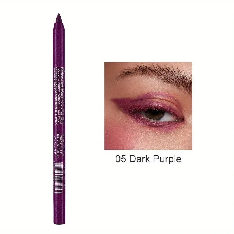 17 Colors Pearlescent Eyeliner Pencil Colorful Waterproof Long-lasting Matte Smooth Easy Wear Eyeshadow Eyeliner Pen Eyes Makeup