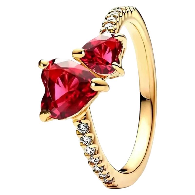 2025 New 925 Silver Red Pink, Purple,green Heart-shaped Rings Are Suitable For Delicate For Women At Wedding Parties Jewelry
