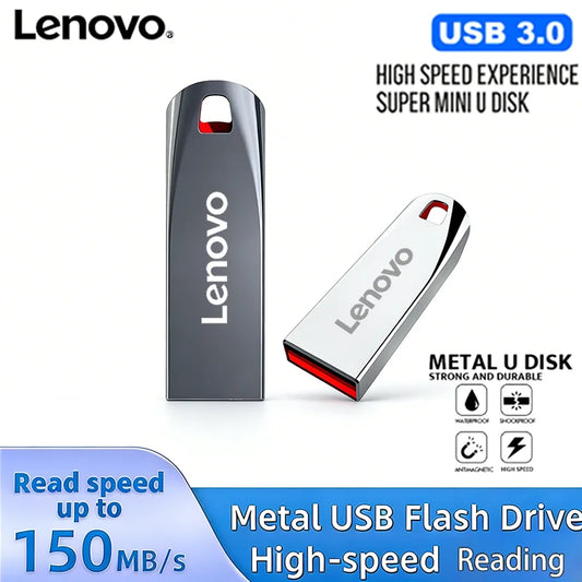 Lenovo High Speed USB 3.0 Pen Drive Portable SSD U Disk Flash Drive 512G 256G 64G Fast Data Transfer Memory Stick Network Card