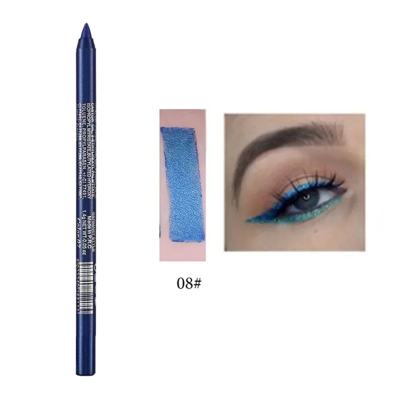 17 Colors Pearlescent Eyeliner Pencil Colorful Waterproof Long-lasting Matte Smooth Easy Wear Eyeshadow Eyeliner Pen Eyes Makeup
