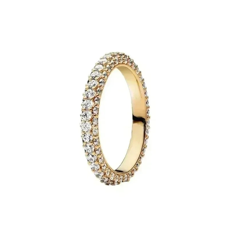 Hot selling 925 silver exquisite luxury sparkling crown heart-shaped women's ring jewelry