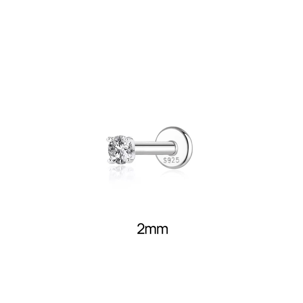 CANNER 0.5-1.2 Carat D Color Moissanite Ear Stud Earrings For Women 925 Sterling Silver Sparkling Piercing Earring Fine Jewelry