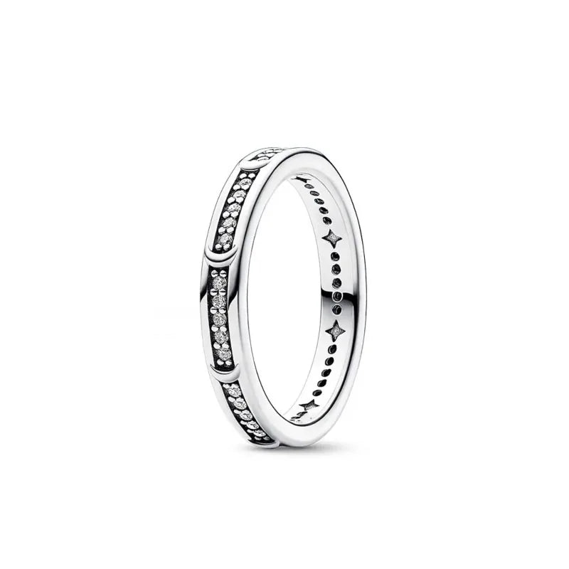 New 925 Silver Heart-Shaped,Floral,Square Ring Suitable for Exquisite High-Quality Jewelry for Women at Wedding Parties