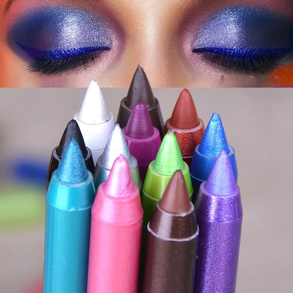 17 Colors Pearlescent Eyeliner Pencil Colorful Waterproof Long-lasting Matte Smooth Easy Wear Eyeshadow Eyeliner Pen Eyes Makeup