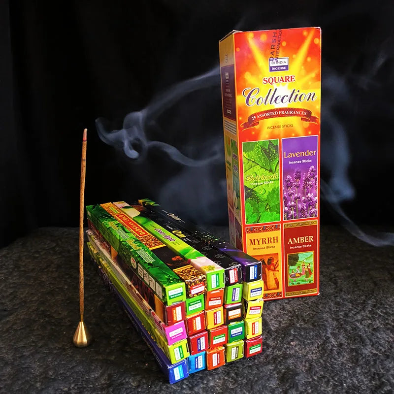 4/10/25 Small Boxes Natural India Incense Sticks Sandalwood Tibetan Lavender Scents for Home Opium Fragrance Meditation