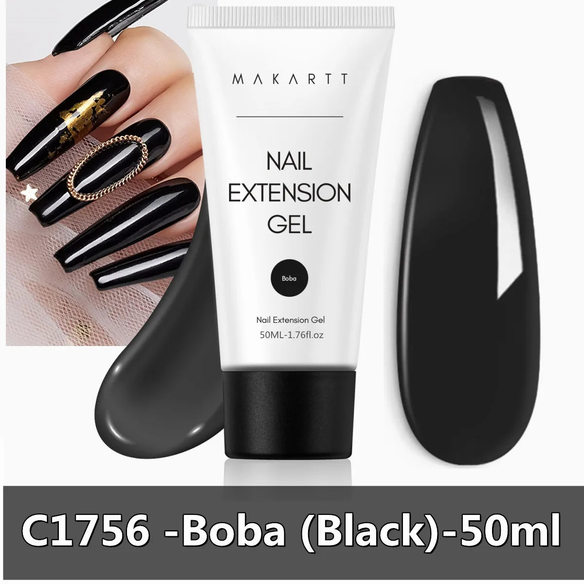 Makartt HEMA-Free Poly Nail Extension Gel 50ml, Hybrid Acrygel Builder Multi-Color, Long-Lasting French Manicure DIY Nail Art